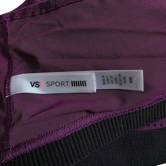 NWOT Victoria's Secret VSX Sport Bra, Purple/Coral, Size 36DD - Picture 7 of 10